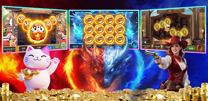 Dragão dourado majestoso em um cenário de cassino online com o logo 766 bet